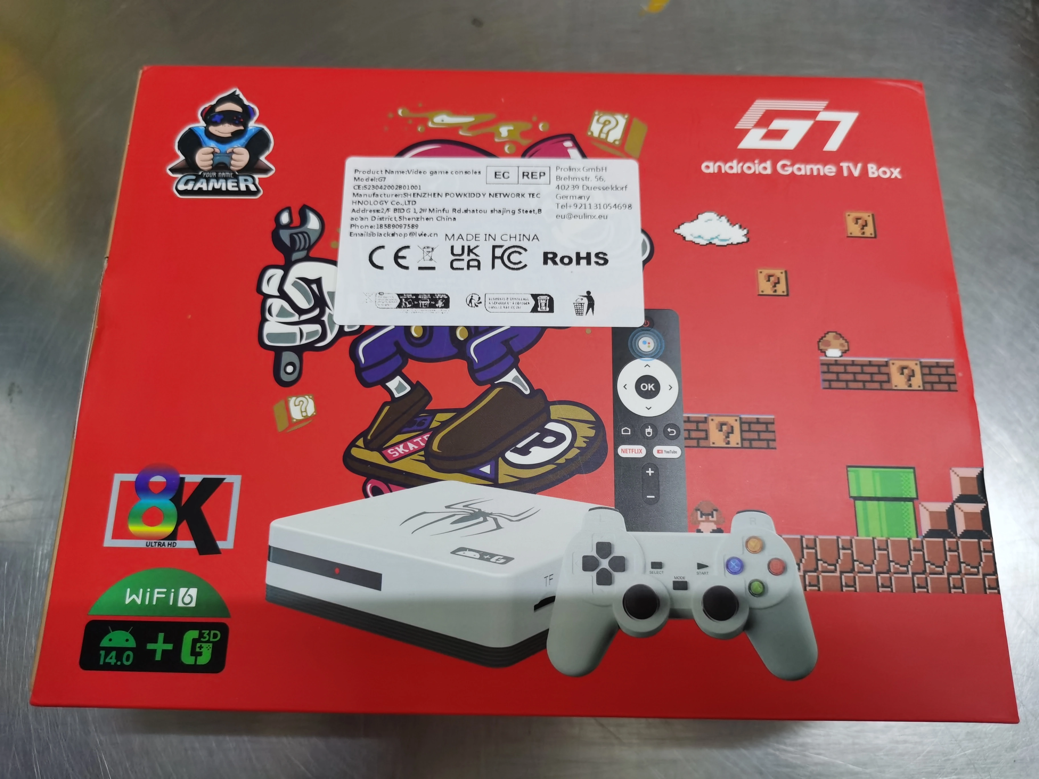 Consoles de jeux vidéo G7 8K 3D 64 Go avec manette sans fil 2.4G, console de jeux rétro classique An