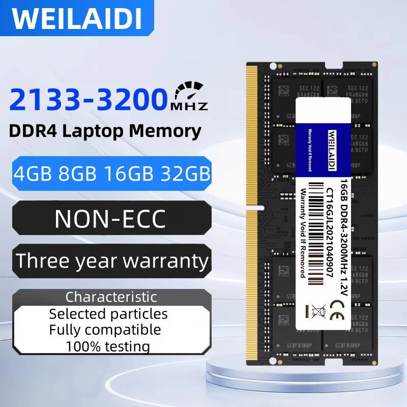 Mémoire RAM DDR4 4 Go 8 Go 16 Go 32 Go 2400 2666 MHz 3200 pour ordinateur portable, mémoire RAM DDR4