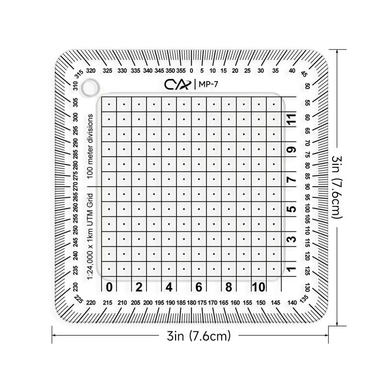 Échelle de carte topographique pratique MGRS USNG, échelle de coordonnées, adaptée à la navigation e