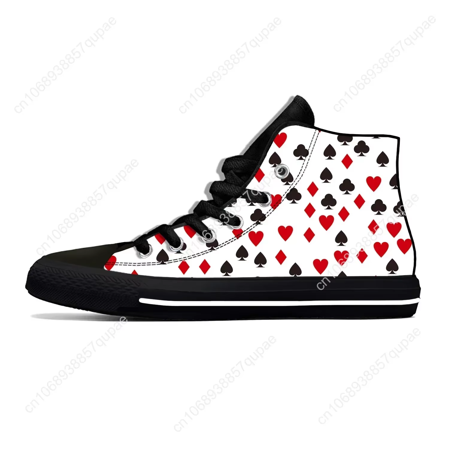 Été carte à jouer symbole Poker Casino drôle conseil chaussures chaussures décontractées haut léger 