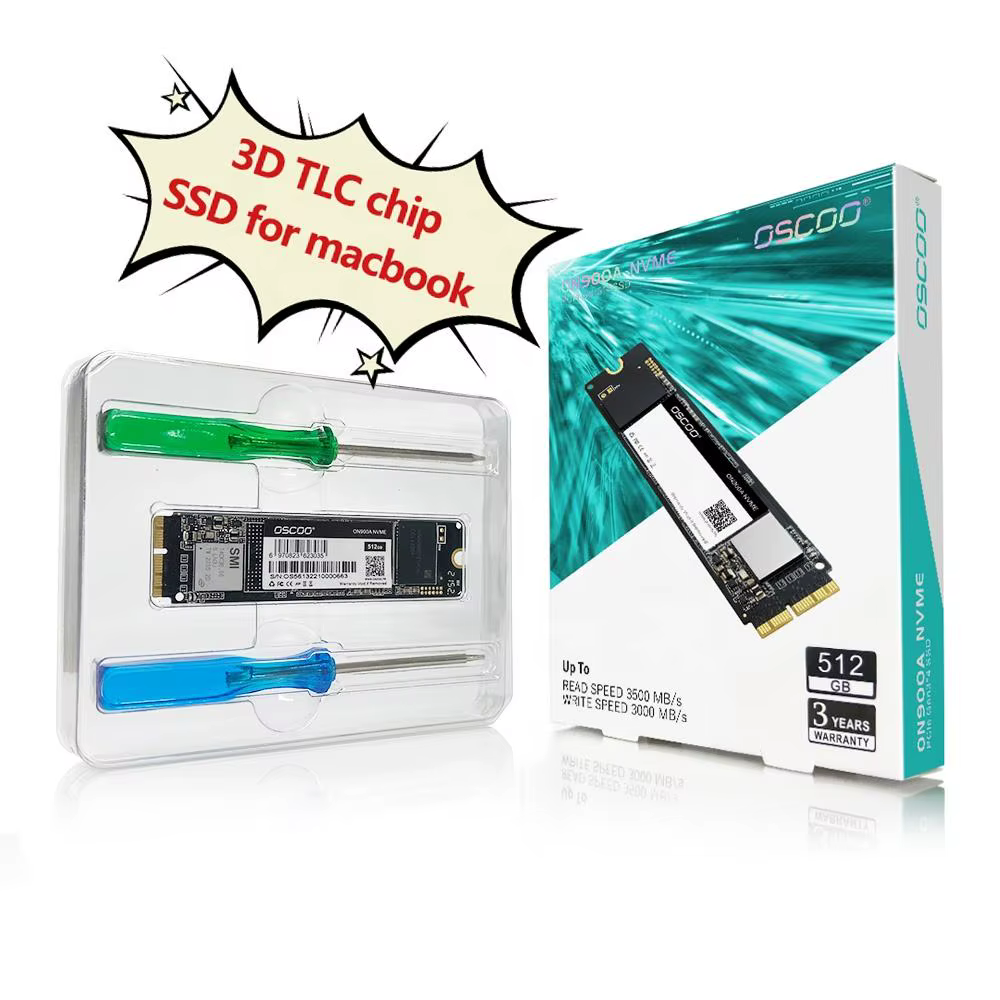 OSCOO-Disque dur SSD 1 To, 512 Go, 256 Go, HDD, PCIe, NVcloser, pour Macbook Pro, Macbook Air, iMac
