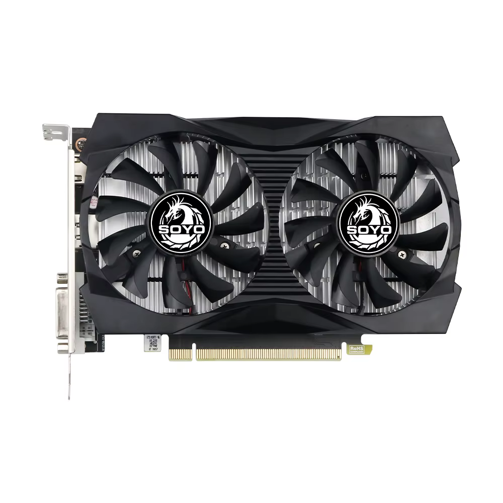 Cartes graphiques SOYO GTX 1050 Ti 4G GDDR5 NVIDIA 14NM PCIE3.0*16 GP107 128Bit DP + HDMI + DVI, com