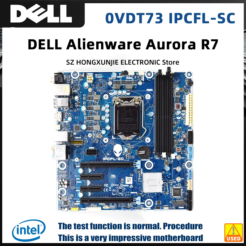 Alienware Aurora R7 0VDT73 IPCFL-SC Z370 Carte mère, LGA1151, DDR4, M.2 NVMe, USB 3.1, Killer LAN, c