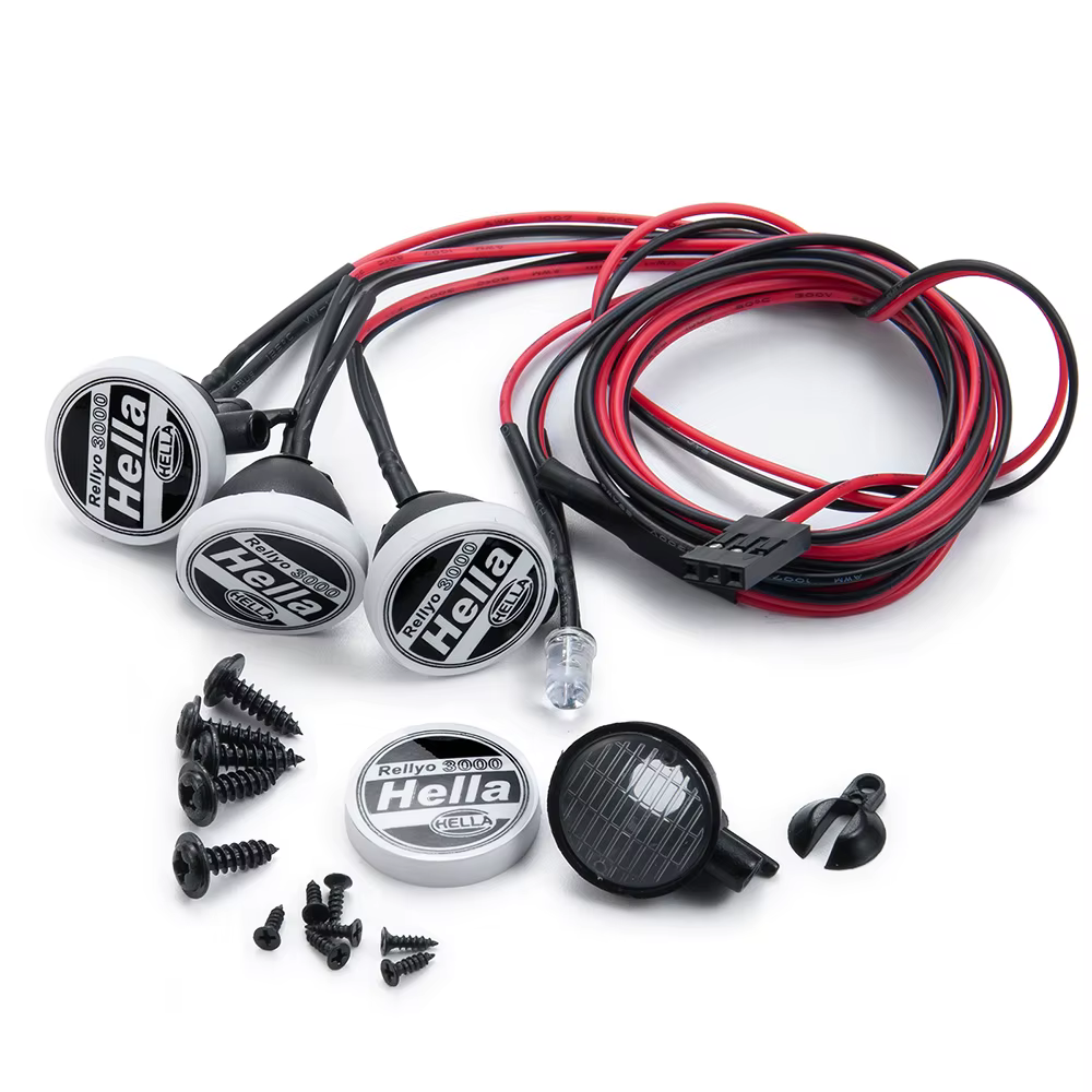 MIBIDAO 2/4LED RC voiture toit lumière ronde lampe projecteur pour 1/10 Axial SCX10 II 90046 TRX4 Ta