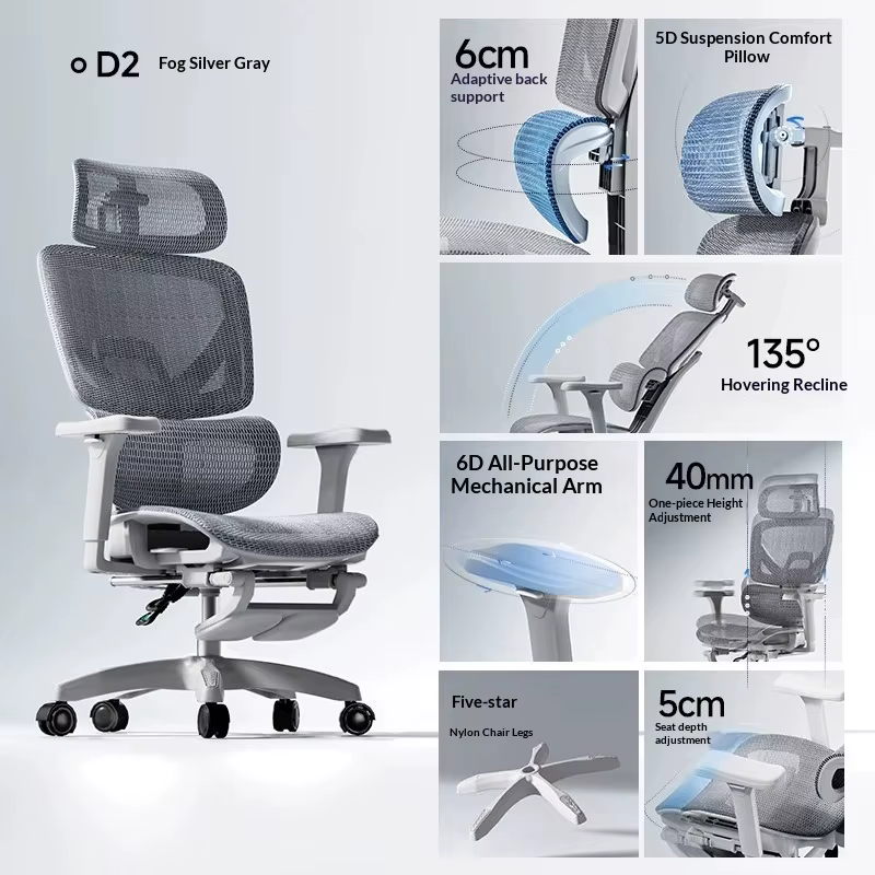 Chaise de bureau ergonomique en maille, mobilier de jeu pour ordinateur de direction, moderne, pivot