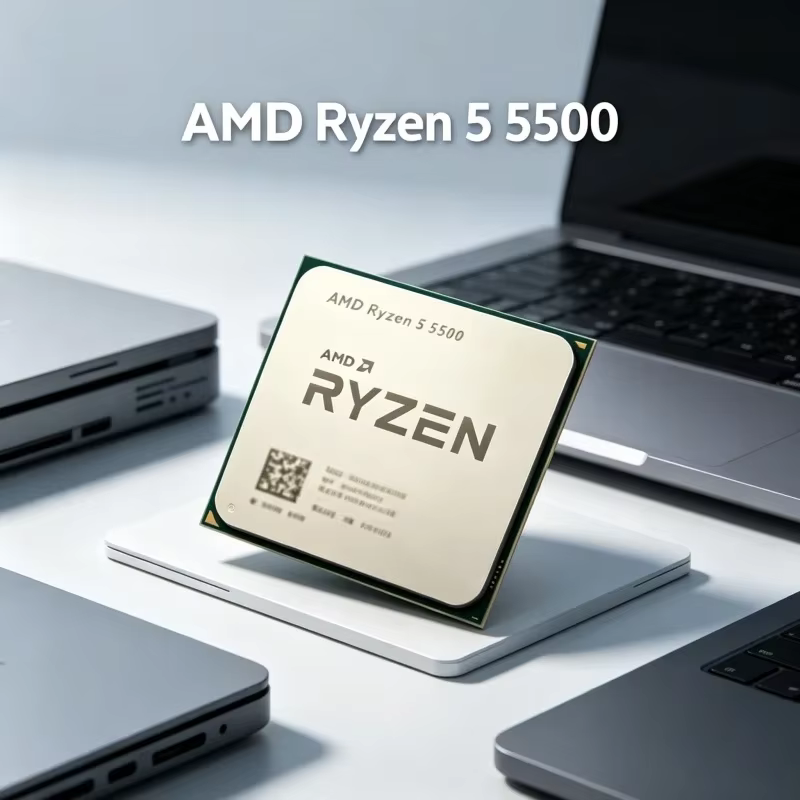 Processeur AMD Ryzen 5 5500 4,2 GHz six cœurs, douze threads, débloqué, socket AM4, idéal pour le je