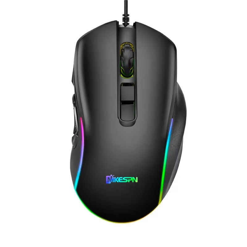 Souris de jeu filaire ICEDI X9 avec rétroéclairage RVB, 10 boutons programmables, macro, 6 DPI régla