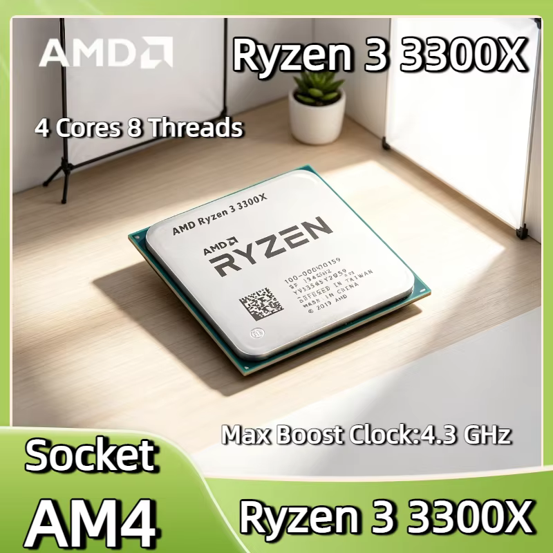 Processeur de jeu AMD R3 3300X Ryzen 3 3300X 4C 8T 4.3GHz Boost 7nm AM4 16MB L3 65W PCIe 4.0 DDR4 32