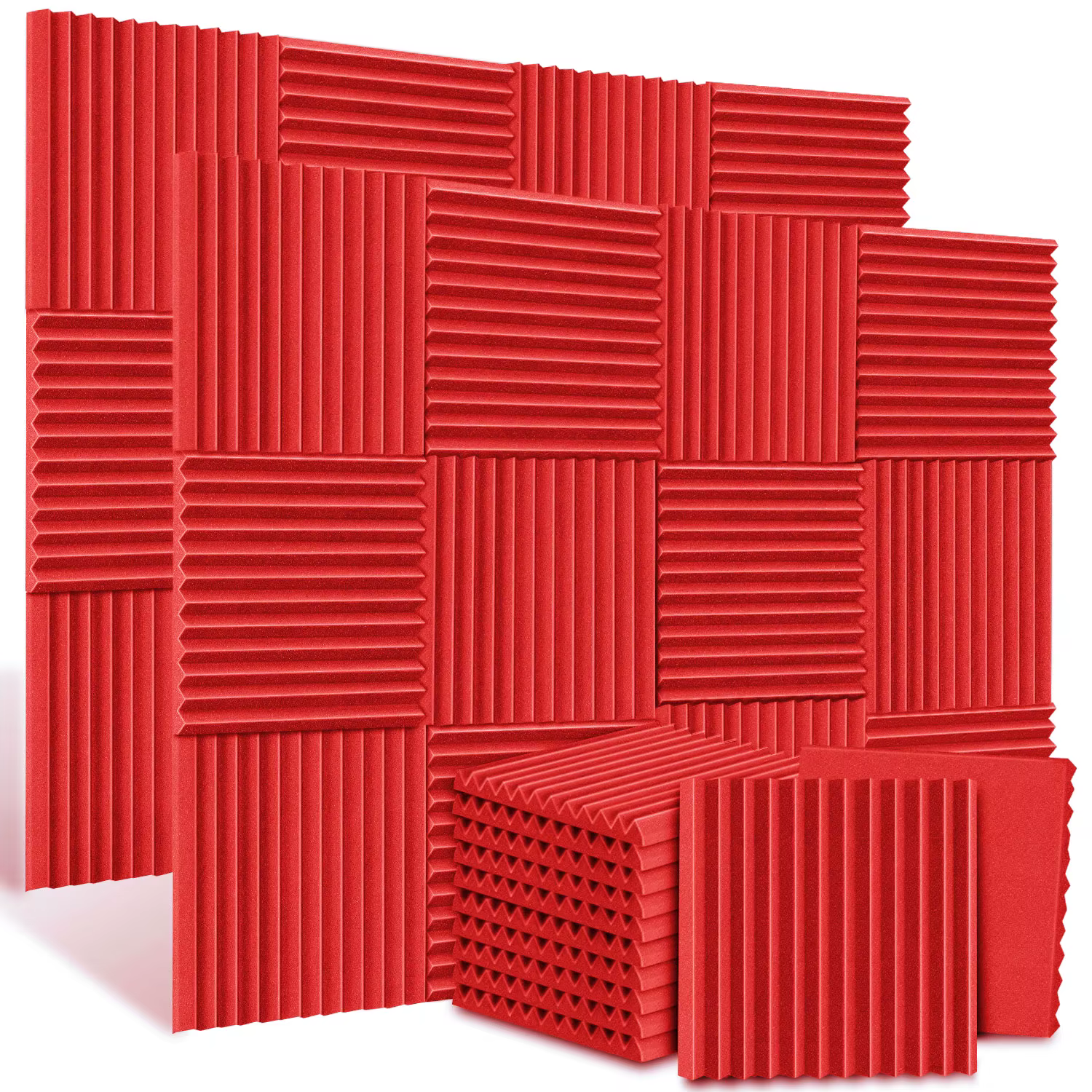 Paquet de 12 30x30cm mousse acoustique insonorisation Studio KTV panneaux insonorisants éponge tampo