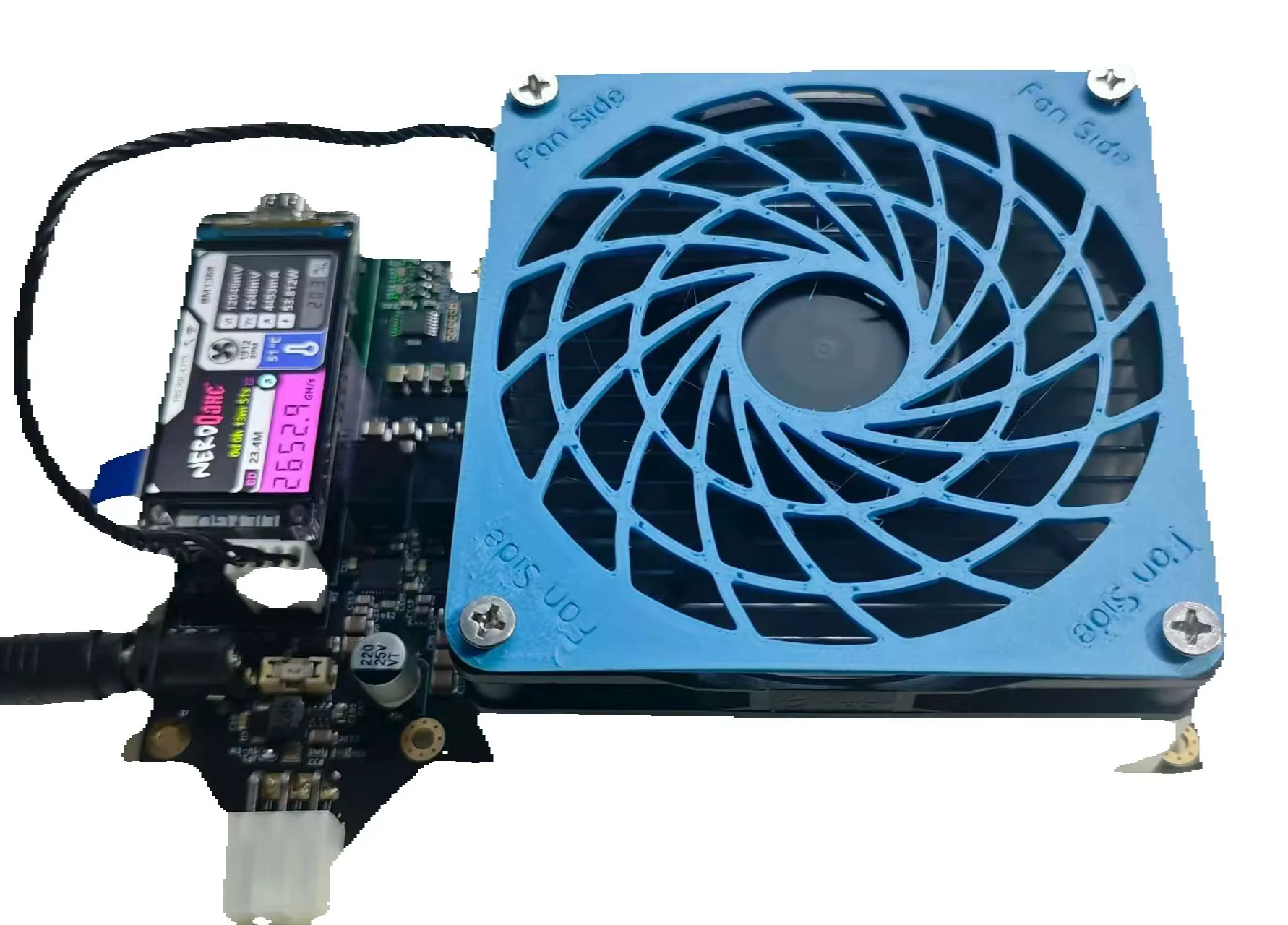 Méthode d'installation de emplacement Pcie pour ordinateur de bureau Nerdqaxe + 2,5 t, uniquement la