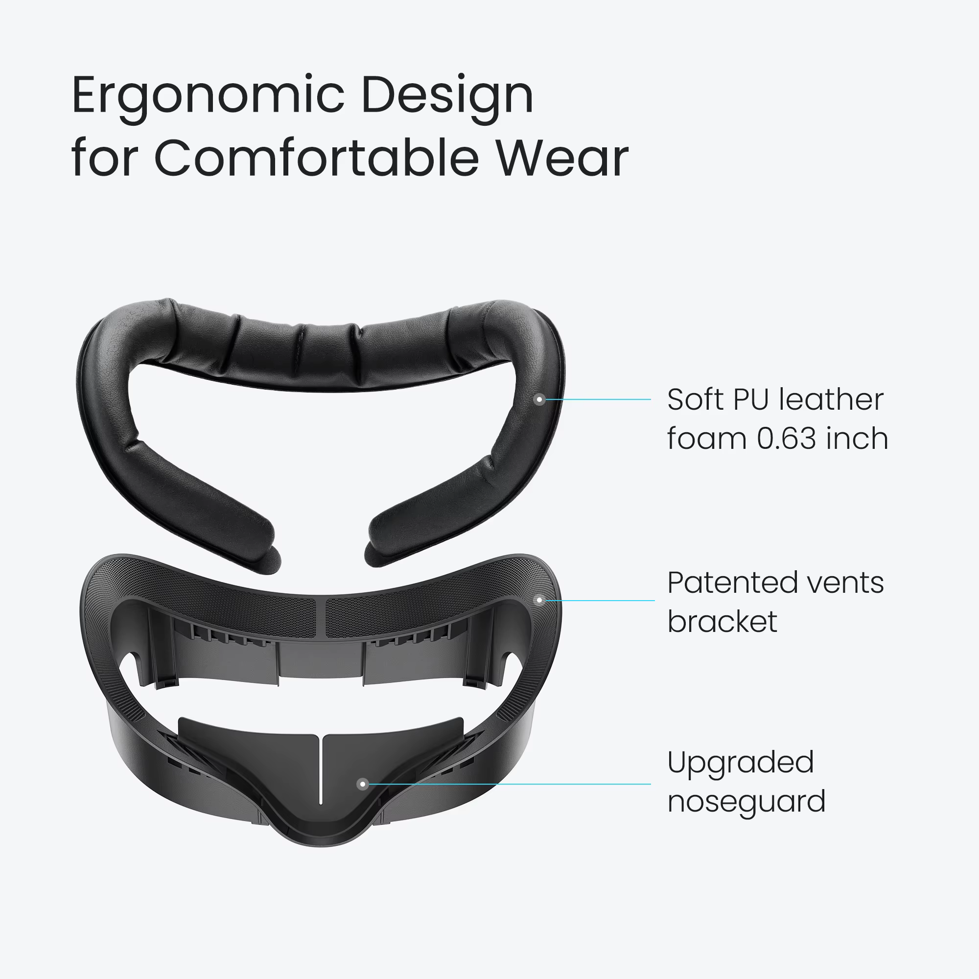 KIWI design V3 Interface faciale compatible avec les accessoires Meta Quest 3