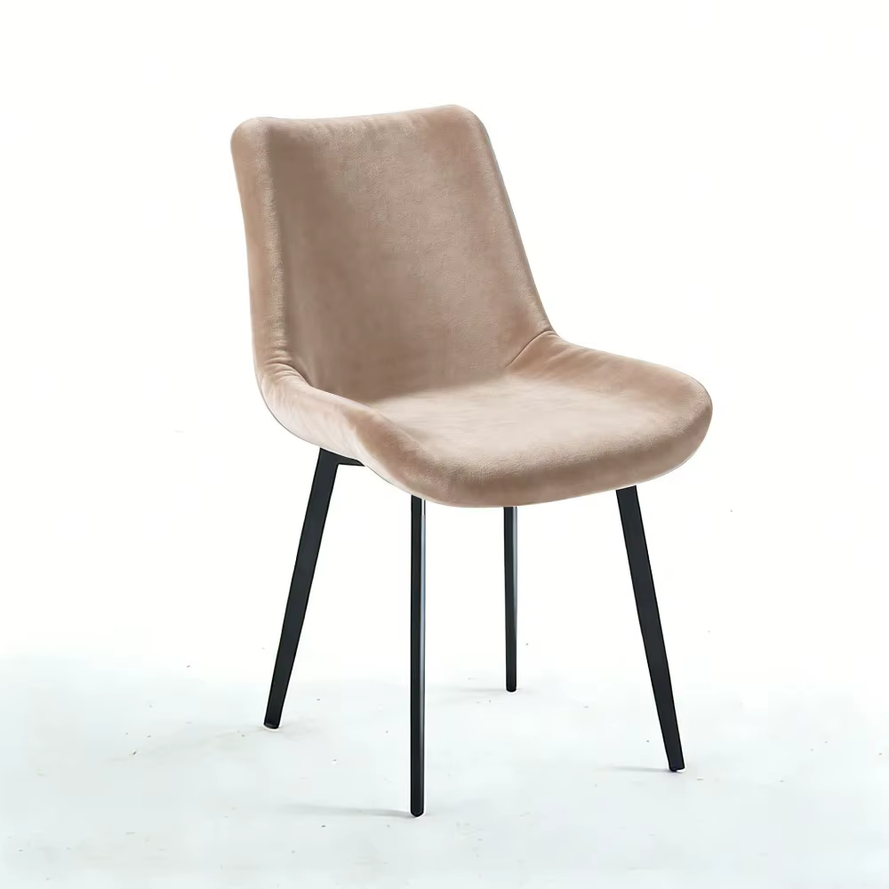 Housses de chaise de salle à manger en velours, couverture intégrale élastique, dossier court, coule