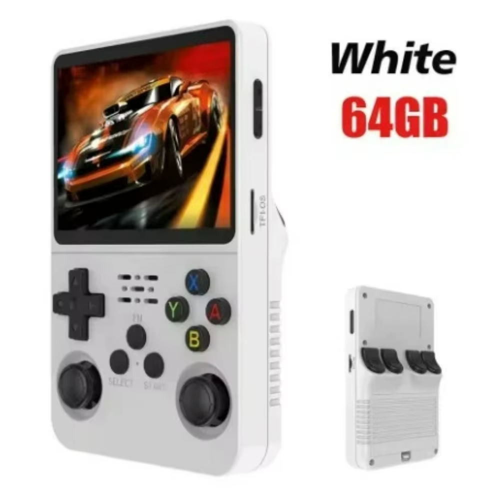 Console de jeu portable R36S, écran IPS 3,5 pouces, 64 Go, jeux rétro classiques, lecteur de jeux vi