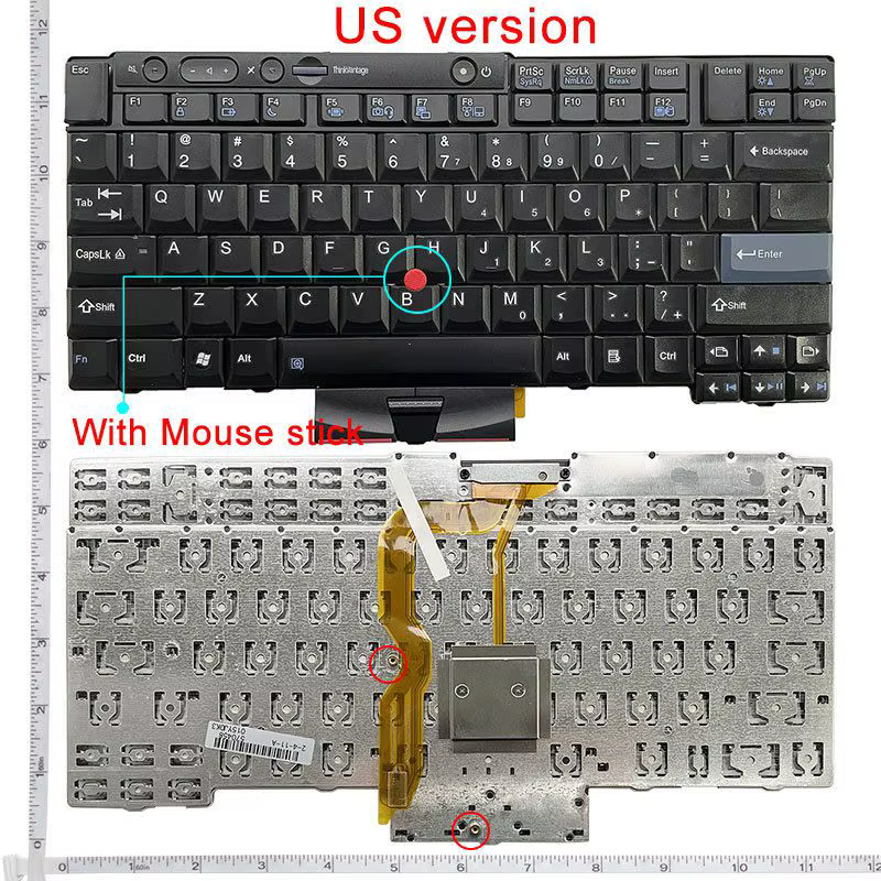 Nouveau clavier d'ordinateur portable américain pour LENOVO Thinkpad X220 X220I X220T T410I T510I W5