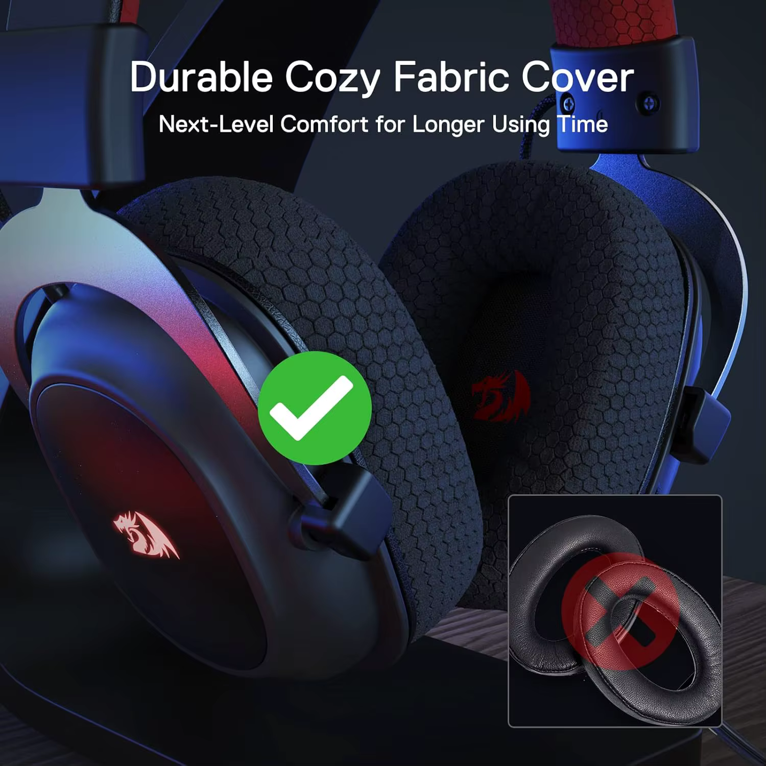 Redragon H510 PRO Zeus-X RGB casque de jeu sans fil 7.1 son Surround 53MM pilotes Audio multi-platef