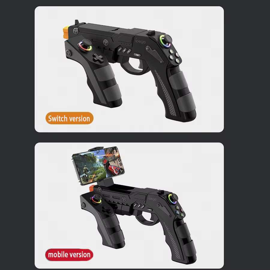 Pistolet de jeu sans fil IPEGA PG-9257 pour PS4/PS3/Android/iOS/Switch/PC avec gyroscope, vibration,