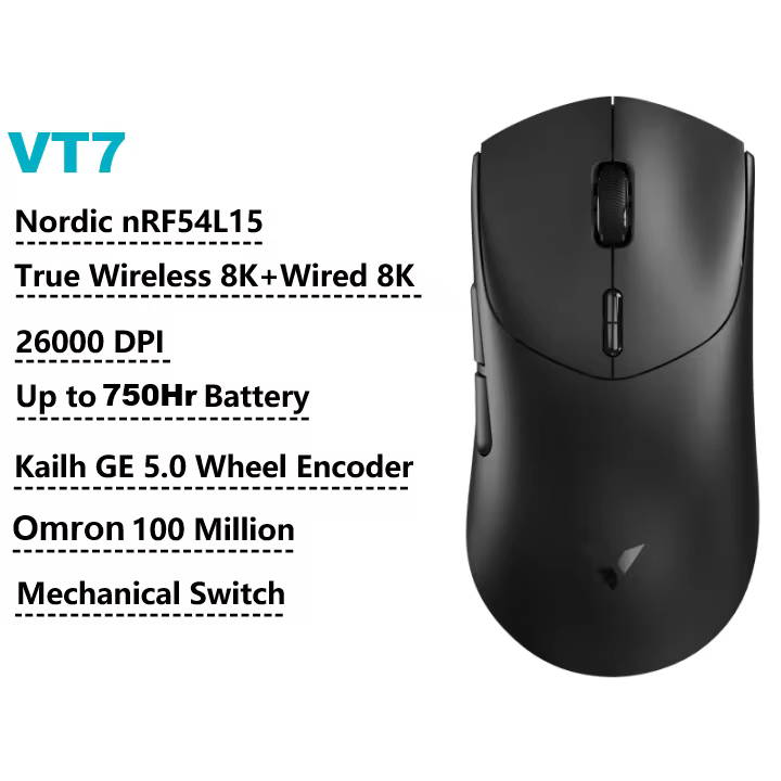 Rapoo – souris de jeu sans fil VT7 MAX /VT7, véritable taux d'érollage sans fil 8K, 53g, légère, dur