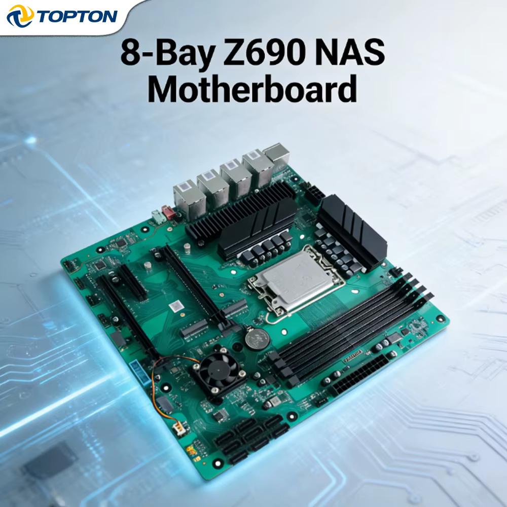 Carte mère NAS Z690 8 baies, processeur Intel 12e/13e/14e génération LGA1700, carte mère de serveur