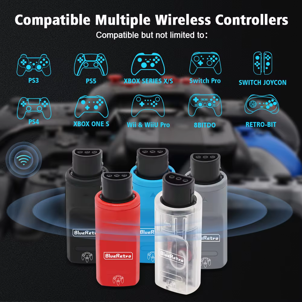 Adaptateur de contrôleurs de jeu sans fil RetroScaler BlueRetro pour Console Nintendo 64 vers PS3 PS