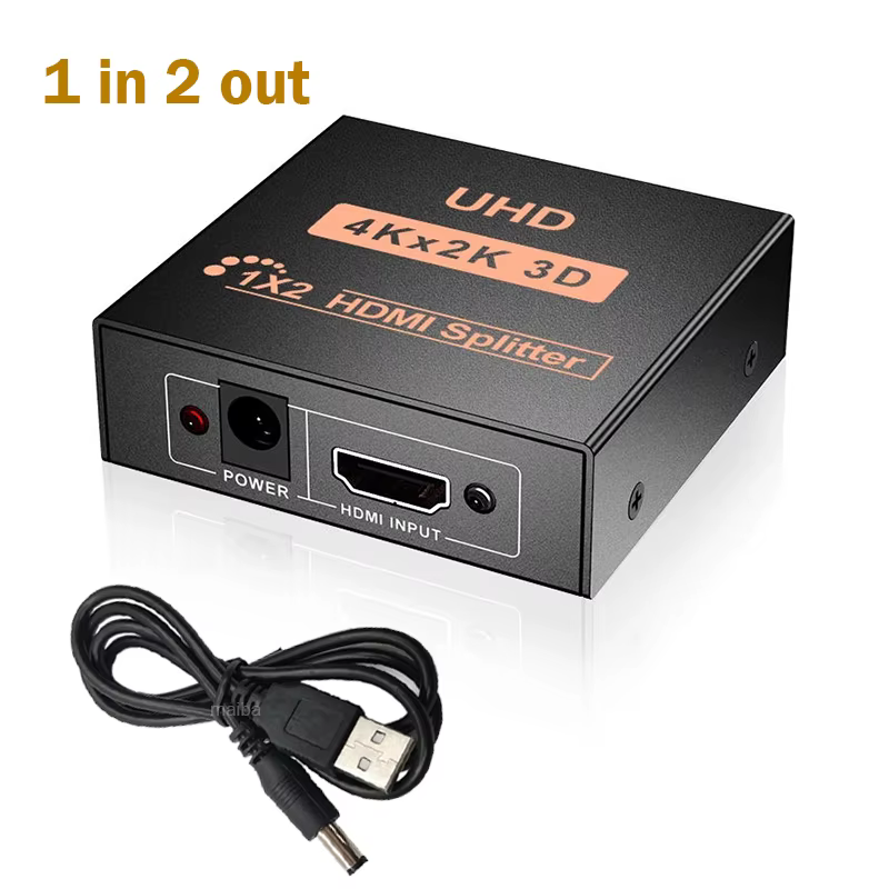 Répartiteur HDMI 4K x 2K, 1 entrée 2 sorties, distributeur vidéo HDMI 1x2 1x4 pour 1 Source à 2/4 éc