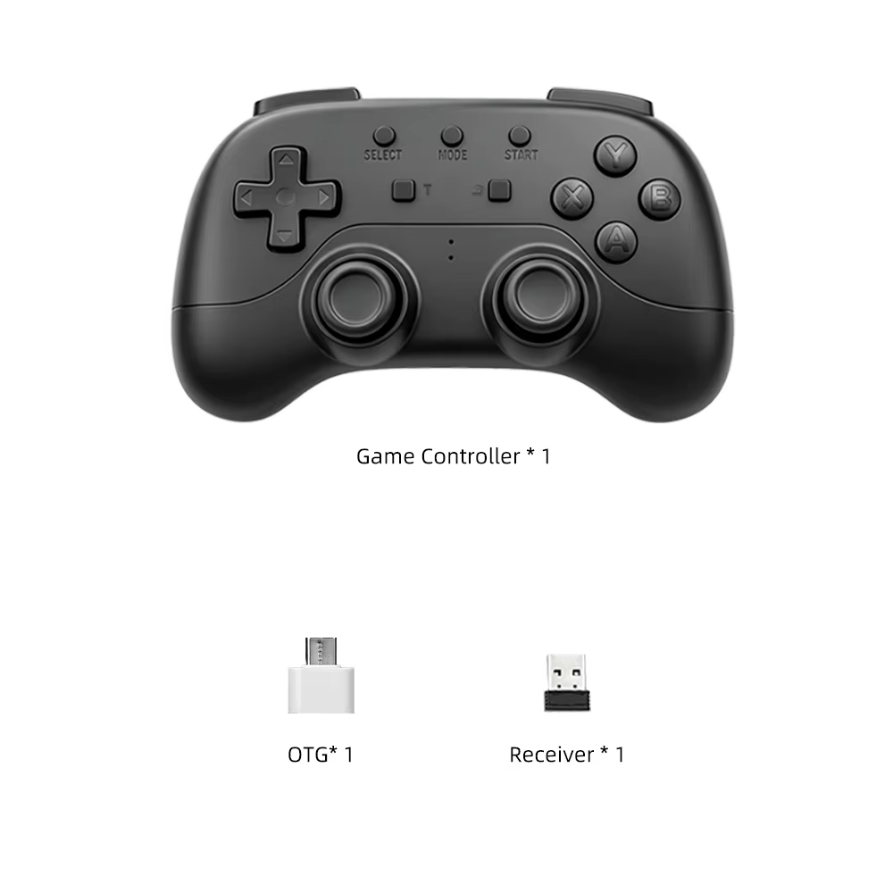 Manette de jeu sans fil 2.4G, contrôleur de jeu rétro sans latence pour PC, téléphone Android, table