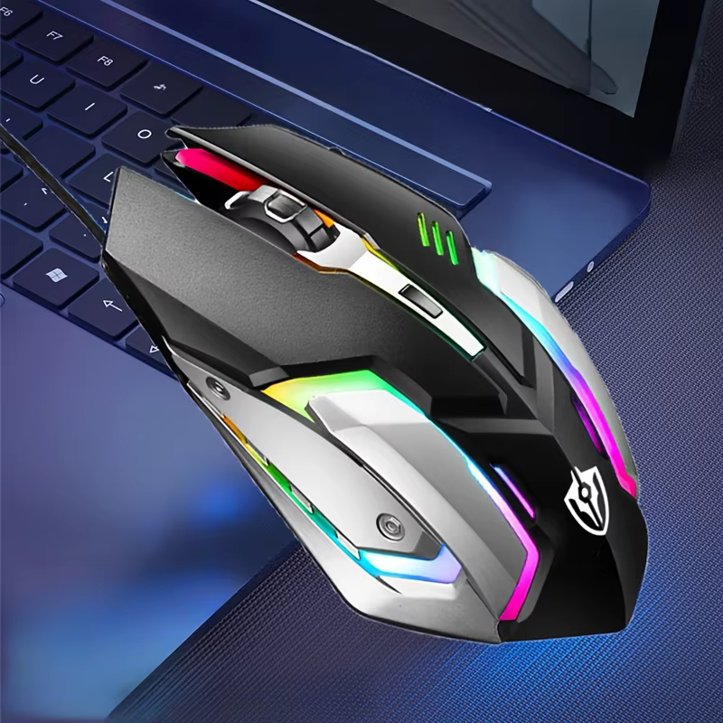 Souris filaire rétroéclairée par LED, souris de jeu pour ordinateur de bureau et ordinateur portable