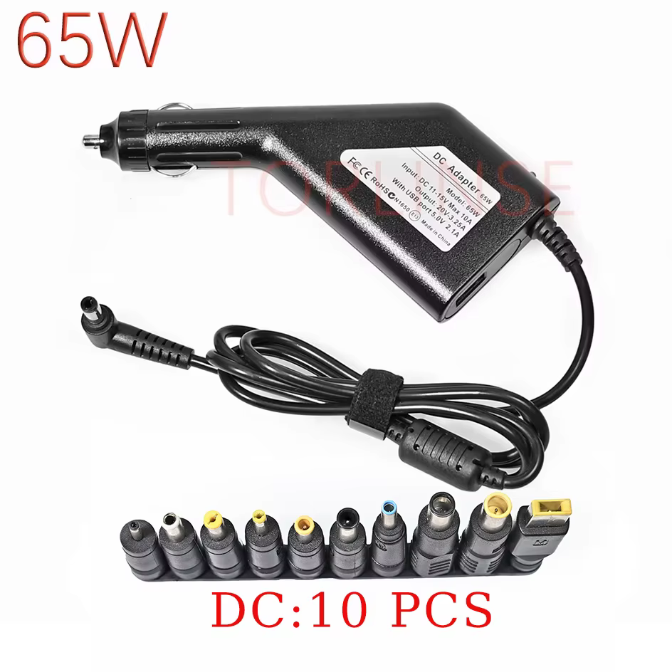 Chargeur de voiture 20V 3.25A 65W, adaptateur d'alimentation universel pour ordinateur portable, cha