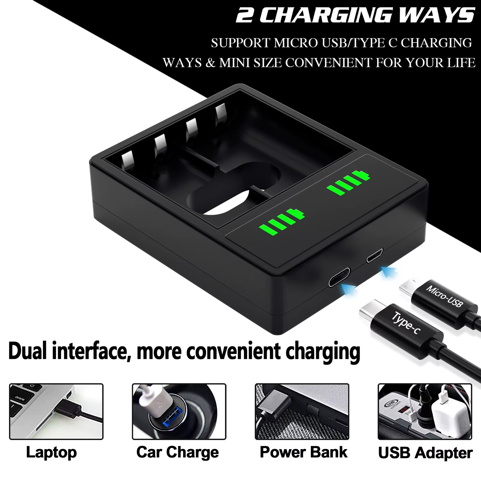 Batterie rechargeable Tectra 2800mAh avec chargeur double LED pour Xbox Series X | Manette Xbox One,