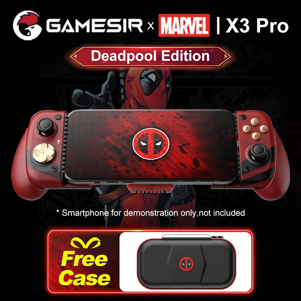 Manette de jeu mobile GameSir X3 Pro Deadpool Edition pour iPhone 16/15 Series et téléphones Android