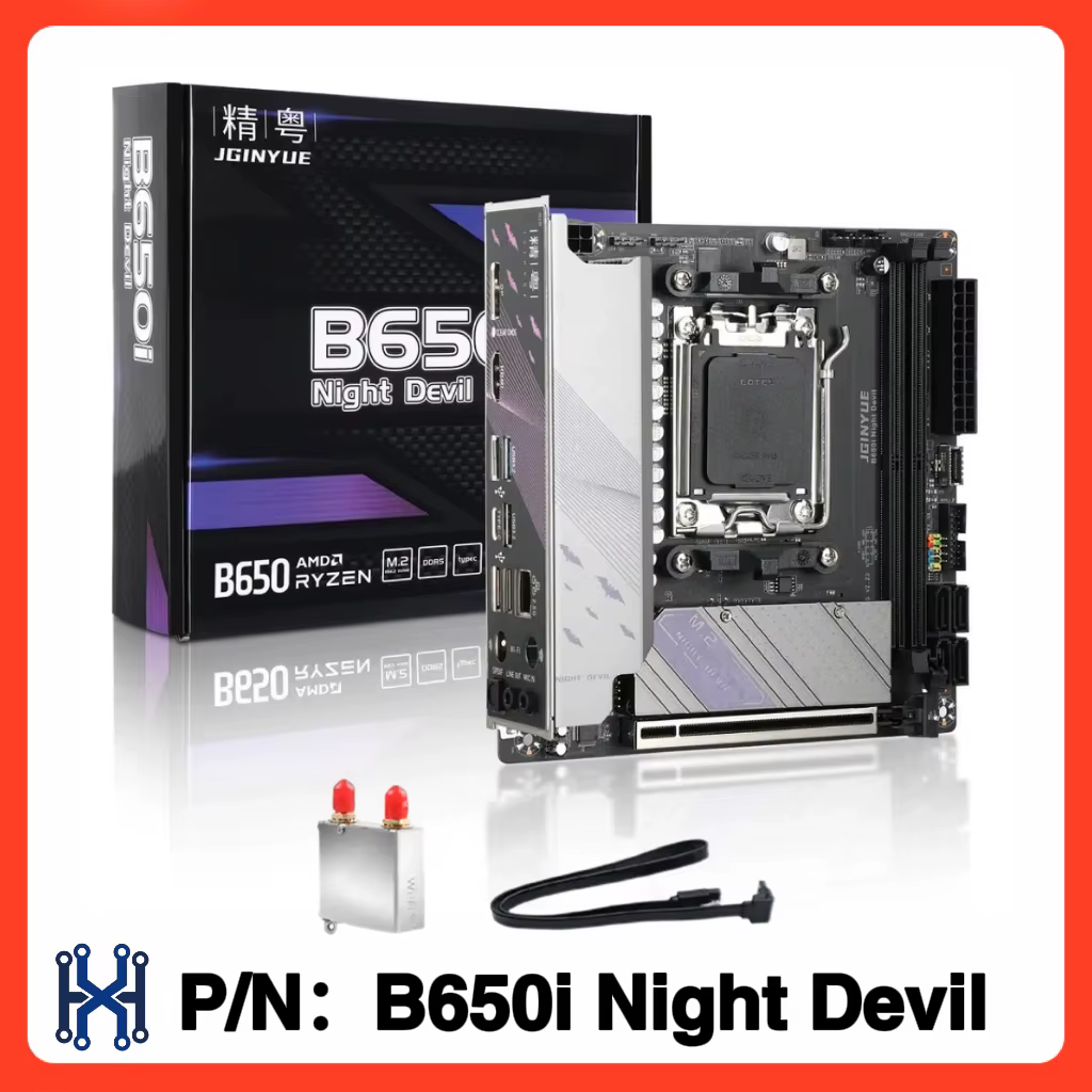 100% nouvelle carte mère JGINYUE B650i AM5 mini ITX prend en charge les processeurs Ryzen série 7000