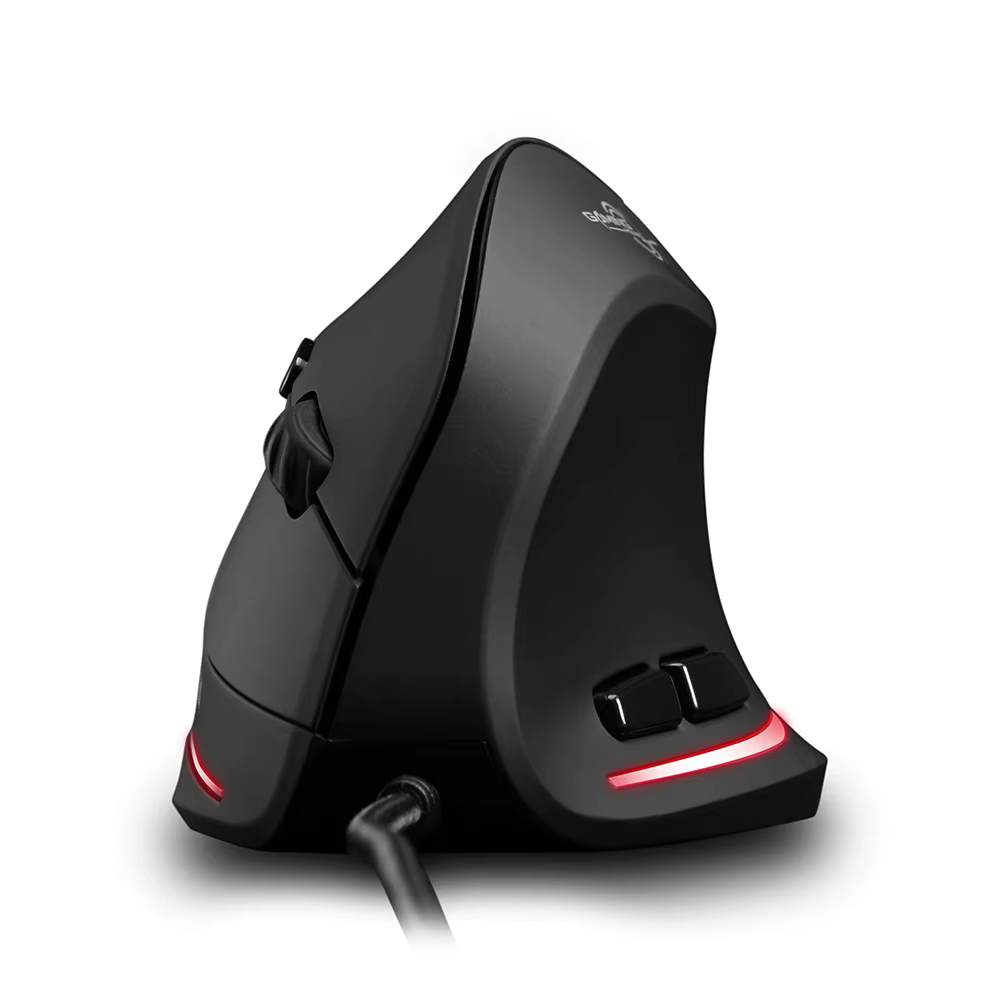 Souris verticale filaire ergonomique ZELOTES T-20, souris de bureau 3200 DPI, souris de jeu portable