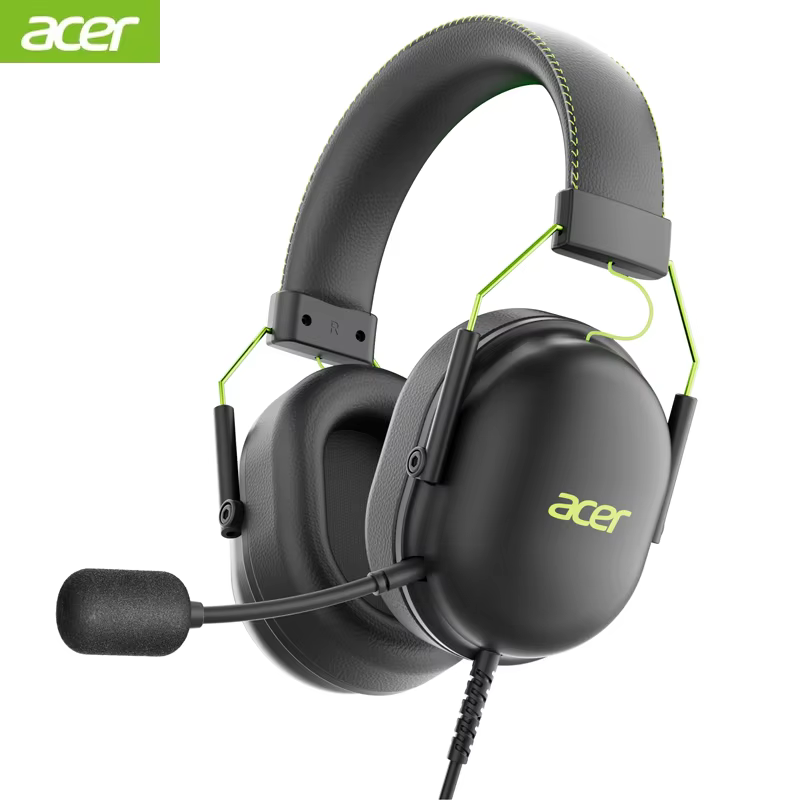2025 Acer Gaming Casque OHW200 7.1 Surround Sound Wired USB Casques Gamer avec micro suppression du