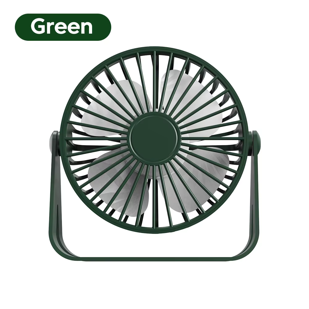 Ventilateur de bureau portable, mini ventilateur USB rechargeable, ultra silencieux, adapté à la mai