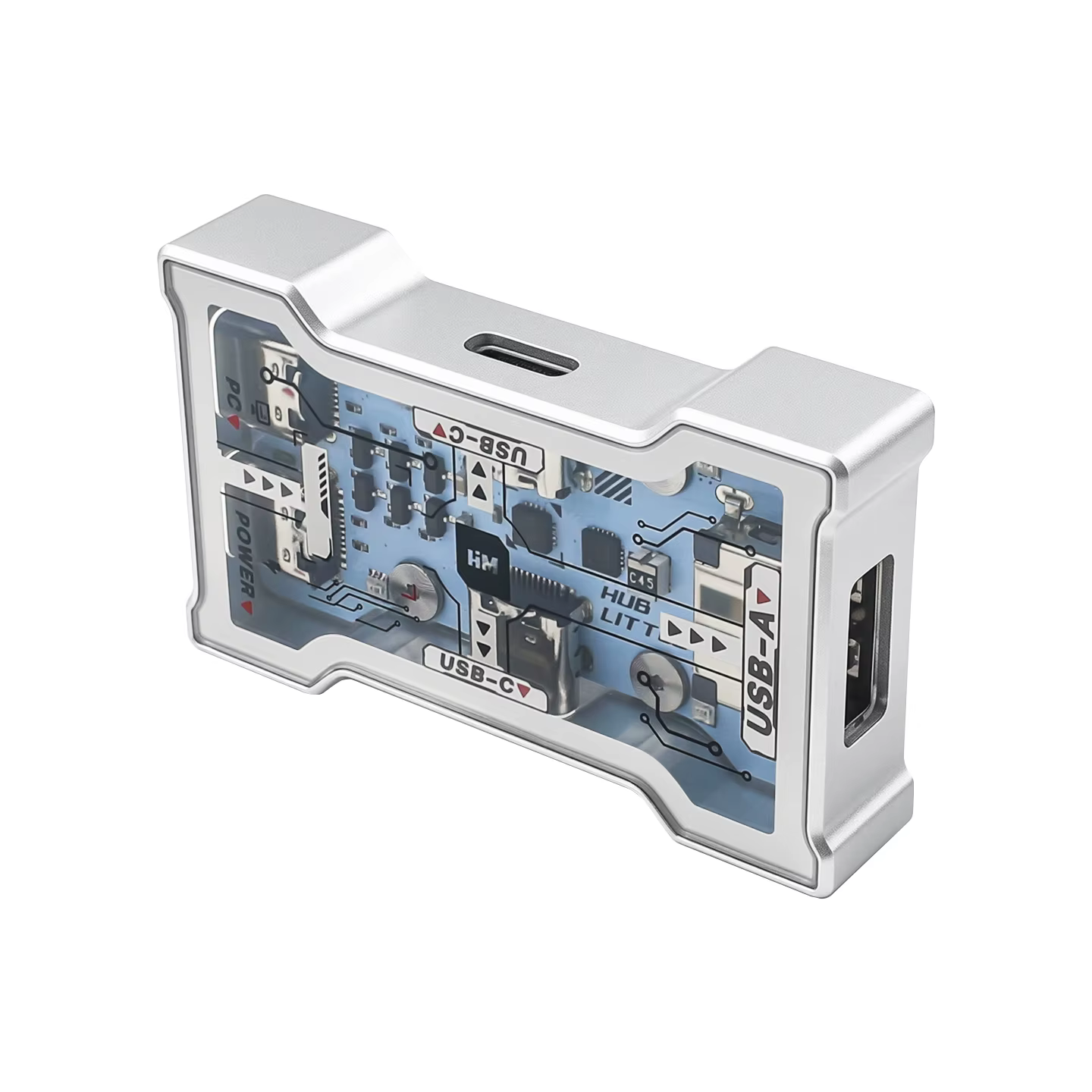 HMLAB HUB Little 2-à-3 sorties, jeu, véritable 8K, haute vitesse, 480 Mbps, architecture MTT, hub US