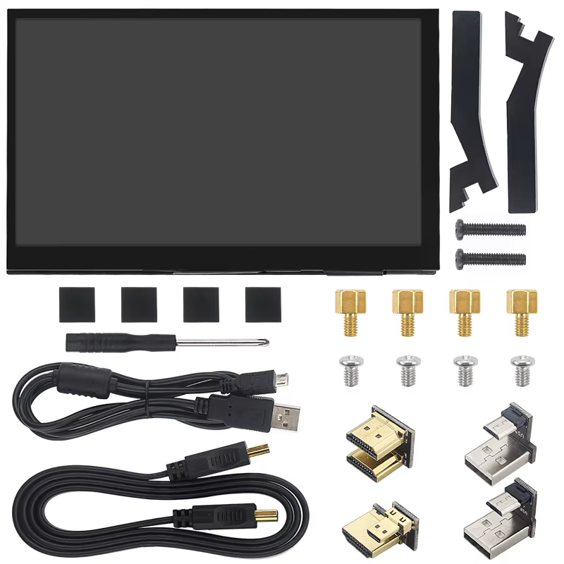 Écran tactile capacitif LCD IPS, écran Portable de 7 pouces, moniteur 1024x600, haut-parleurs en opt