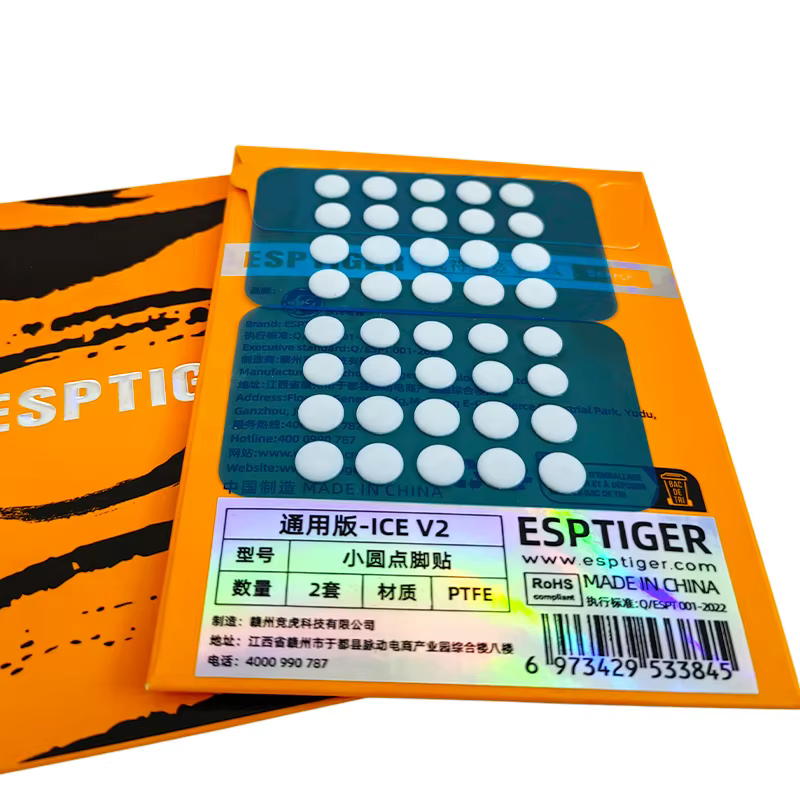 Nouveau Original Esports tigre patins de souris pieds de souris glace universelle 40 pièces/ensemble