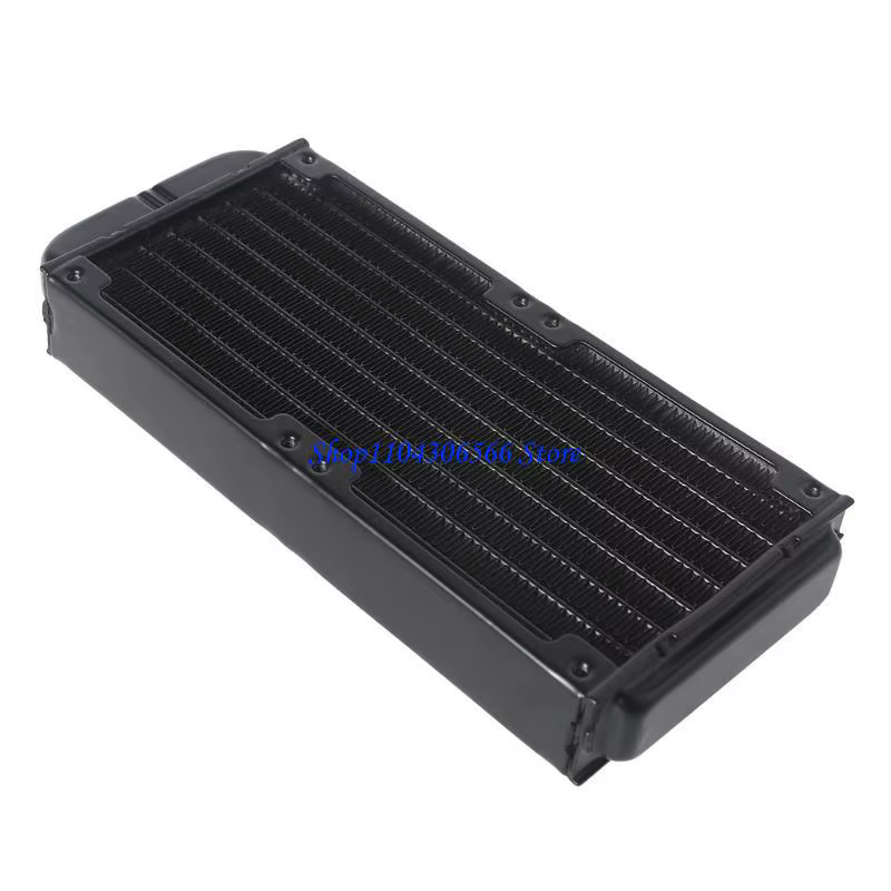 02DD 1/4 "radiateur d'échangeur chaleur en aluminium pur à 10 tuyaux pour ordinateur CPU CO2 eau