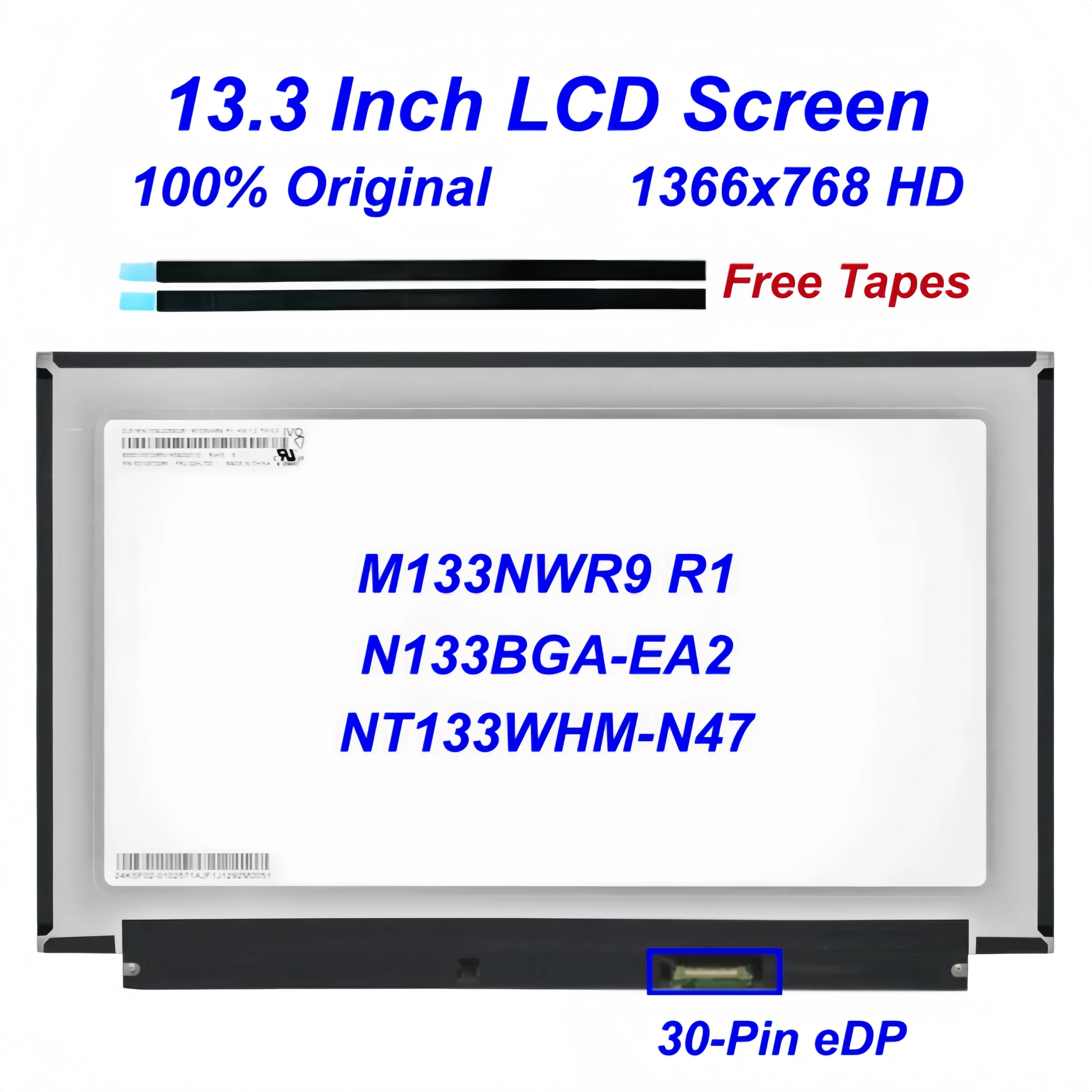 Écran LCD pour ordinateur portable 13.3 pouces, pour Lenovo ThinkPad X13 X390 X395 L13 Gen 2 M133NWR