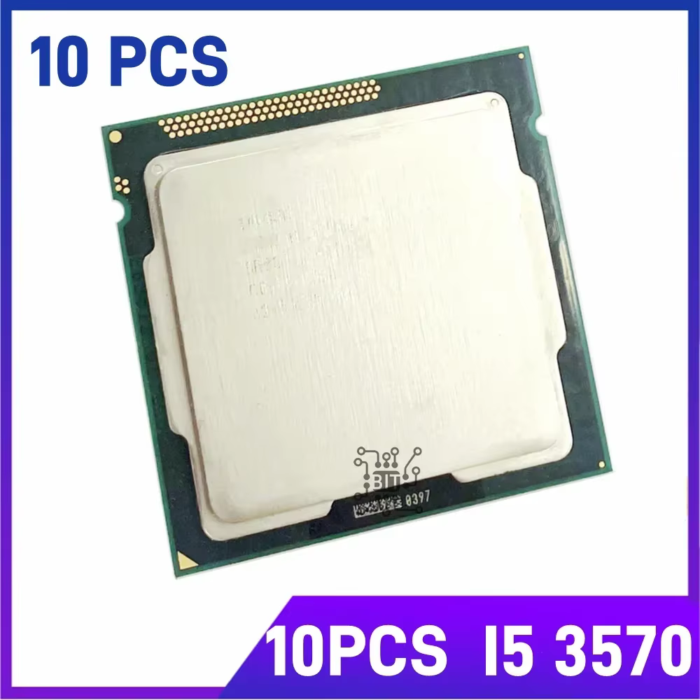 10PCS i5 3570 Façades Processeur Core 3.4 mesurz L3 = 6M 77W Socket LGA 1155 Bureau CPU I5-3570