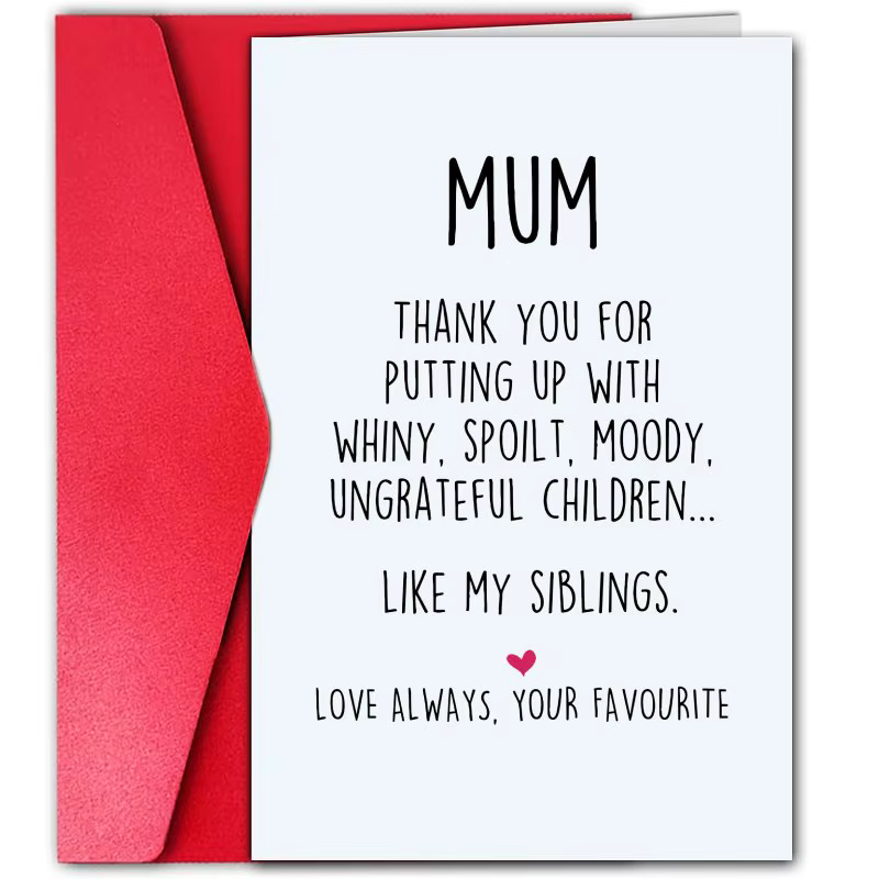 Carte de vœux pour la fête des mères, Merci maman, Cadeau pour la fête des mères. Carte de vœux pour