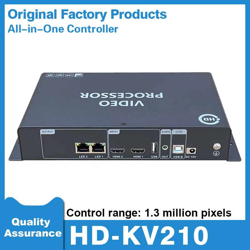 Écran d'affichage LED processeur vidéo HD-KV210 polychrome HUB75 panneau LED mur vidéo TV LED contrô