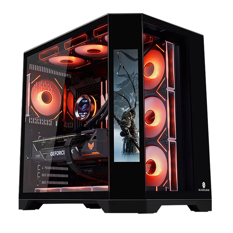WJCOOLMAN Dreamer PLUS boîtier PC écran secondaire avec côté complet vue sur la mer salle 360 refroi
