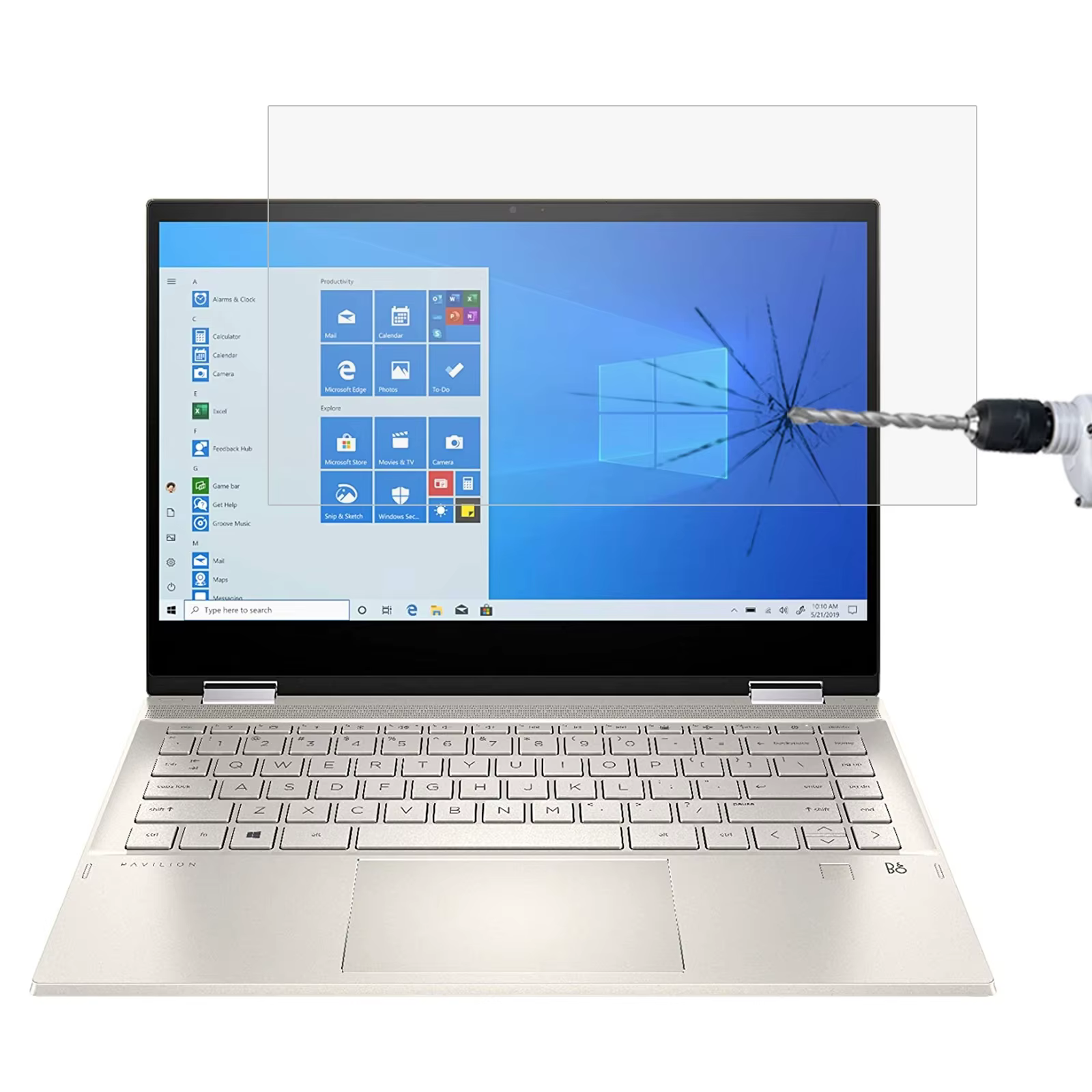 Film de protection en verre trempé HD pour écran d'ordinateur portable HP Pavilion X360 14 14 pouces