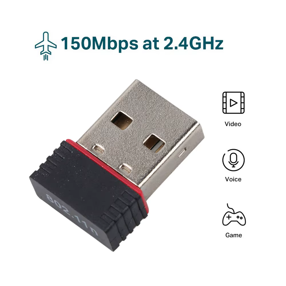 Adaptateur USB WiFi 150Mbps, Mini carte réseau sans fil 2.4G, 802.11b/n/g/ac, carte réseau LAN, ante