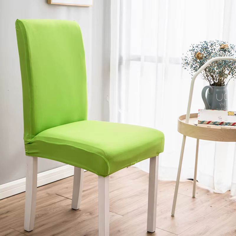 Housse de chaise de salle à manger élastique de couleur unie, 1 pièce, étui de siège extensible, hou