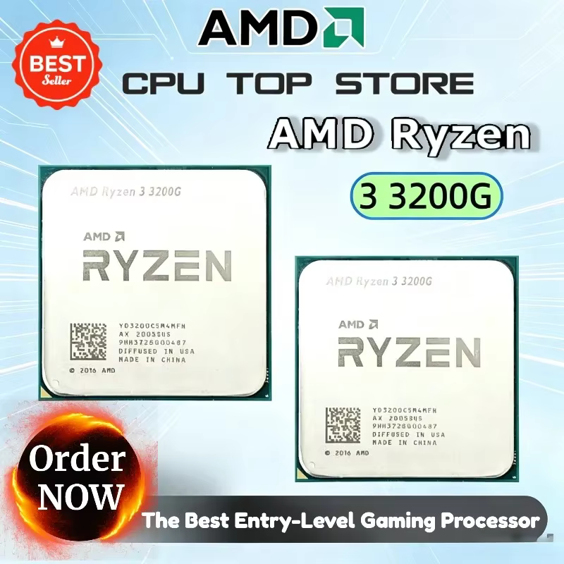 Processeur AMD Ryzen 3 R3 3200G 100% neuf et original, 3,6 GHz, quadricœur, 65 W, AM4, le meilleur p