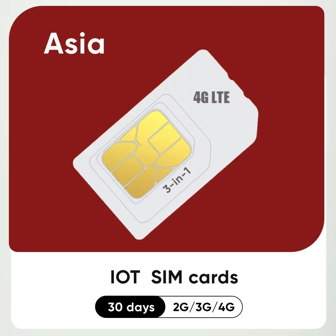M2M Data-4G LTE carte SIM asie dispositif IoT cellulaire universel, collier de montre itinérant, pas