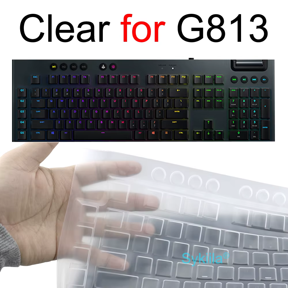 Housse de clavier G813 pour Logitech G913 G813 G915 TKL, protection mécanique pour Logi, étui en sil