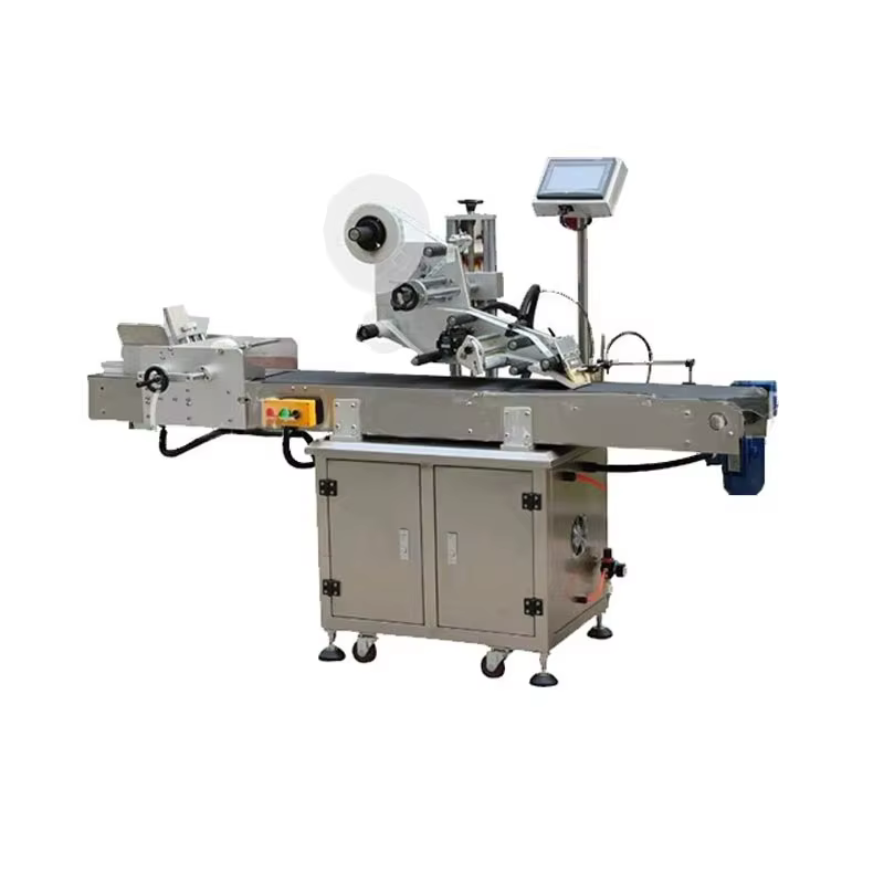 Machine d'étiquetage automatique pour sacs, pochettes et cartes avec applicateur, étiqueteuse indust