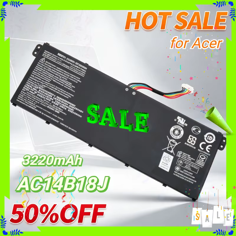 Batterie d'ordinateur portable AC14B18J AC14B13J pour Acer Aspire E3-111 E3-112M E3-112 ES1-531 MS23